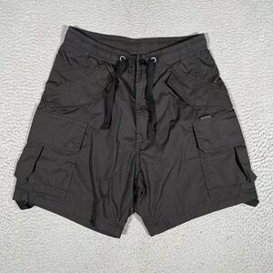G Star Raw Shorts Mens 27 Black Elastic Waist Drawstring Cargo Pockets Logo